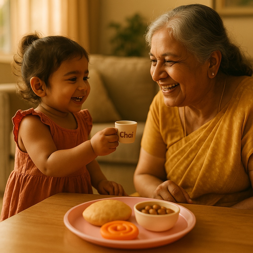 North Indian Breakfast Thali — Pretend Play Set